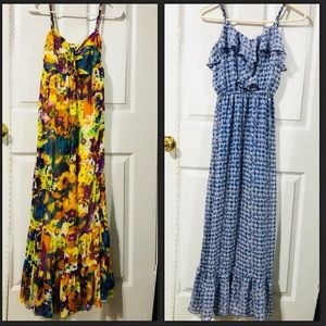 LOT OF 2 SUMMER SPRING MAXI DRESSES XS SIZE 0